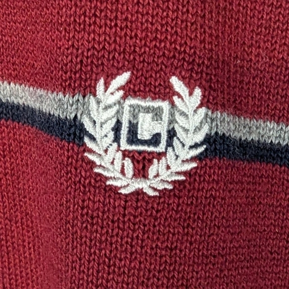 Chaps burgundy men's sweater large in excellent condition maroon long sleeve - Picture 5 of 7